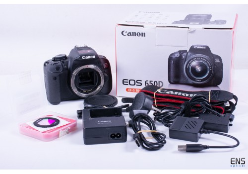Canon EOS 650D DSLR Digital Camera Astronomic CLS Bundle - IR Astro Modded 