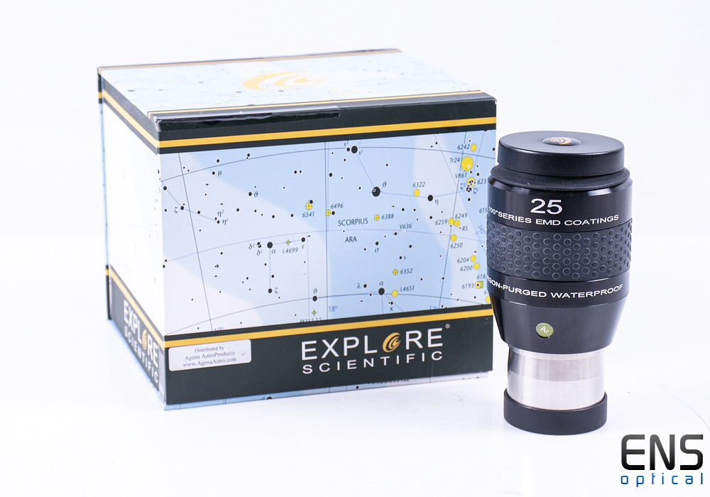 Explore Scientific 25mm 100º Ultra Wide Angle Eyepeiece - Boxed Mint Explore Scientific 25mm 100º Ultra Wide Angle Eyepeiece - Boxed Mint