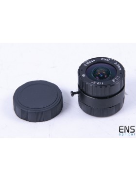 2.5mm f/1.2 Fixed CCTV Lens 3MP IR 1/2.5"