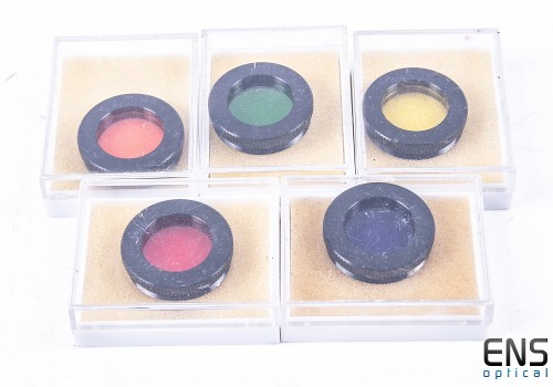 Telescope Eyepiece Filters - Red, Green, Blue, Yellow, Orange - 1.25"