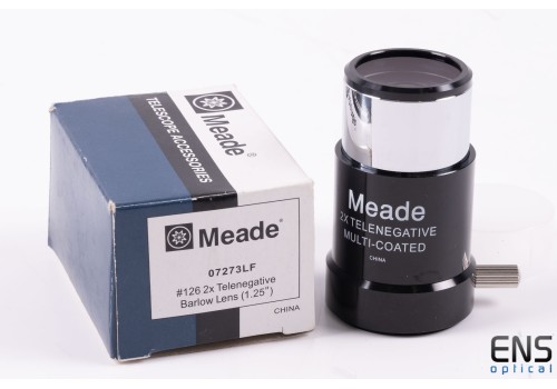 Meade #126 2x Telenegative Barlow Lens 1.25"  07273LF