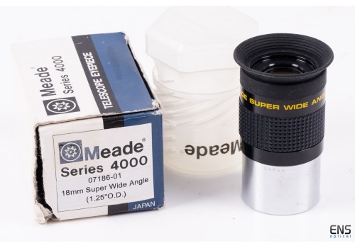 Meade 18mm SWA Super Wide Angle 4000 1.25" Eyepeiece Japan