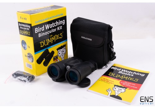 Barr & Stroud Skyline 8x42 Binoculars & Book Birdwatching for Dummies  - Open Box