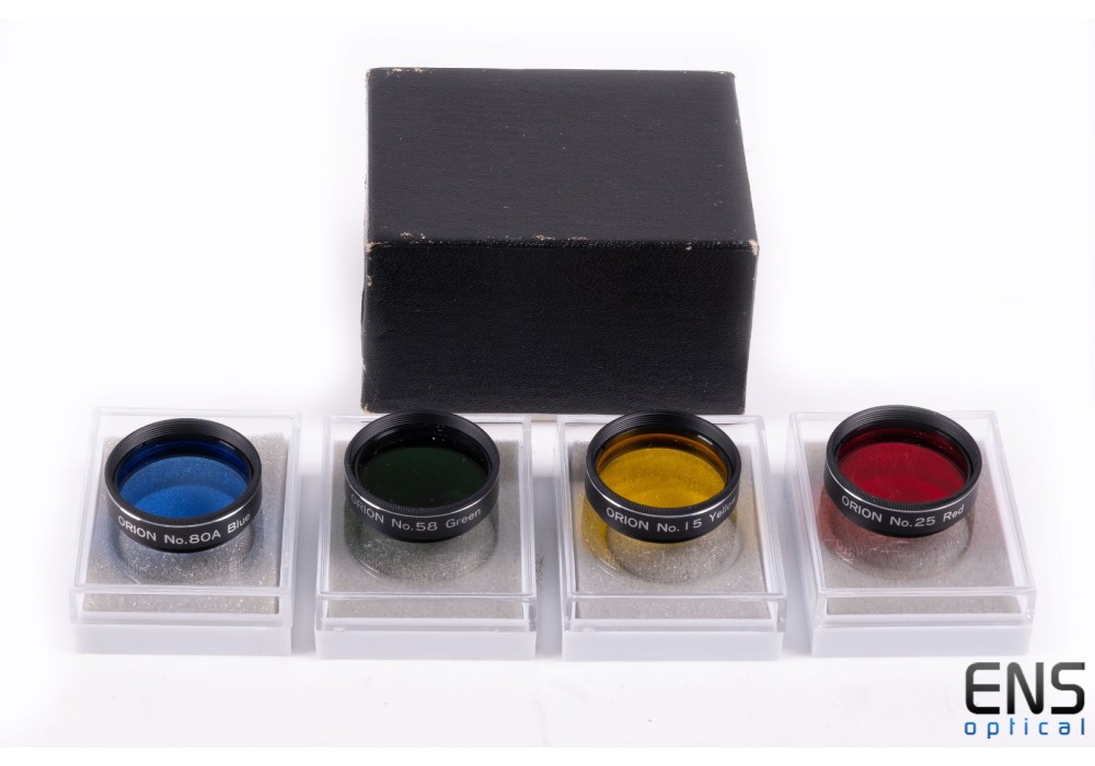 Orion 1.25" 15/25/58/80A Color Filter Set - High quality