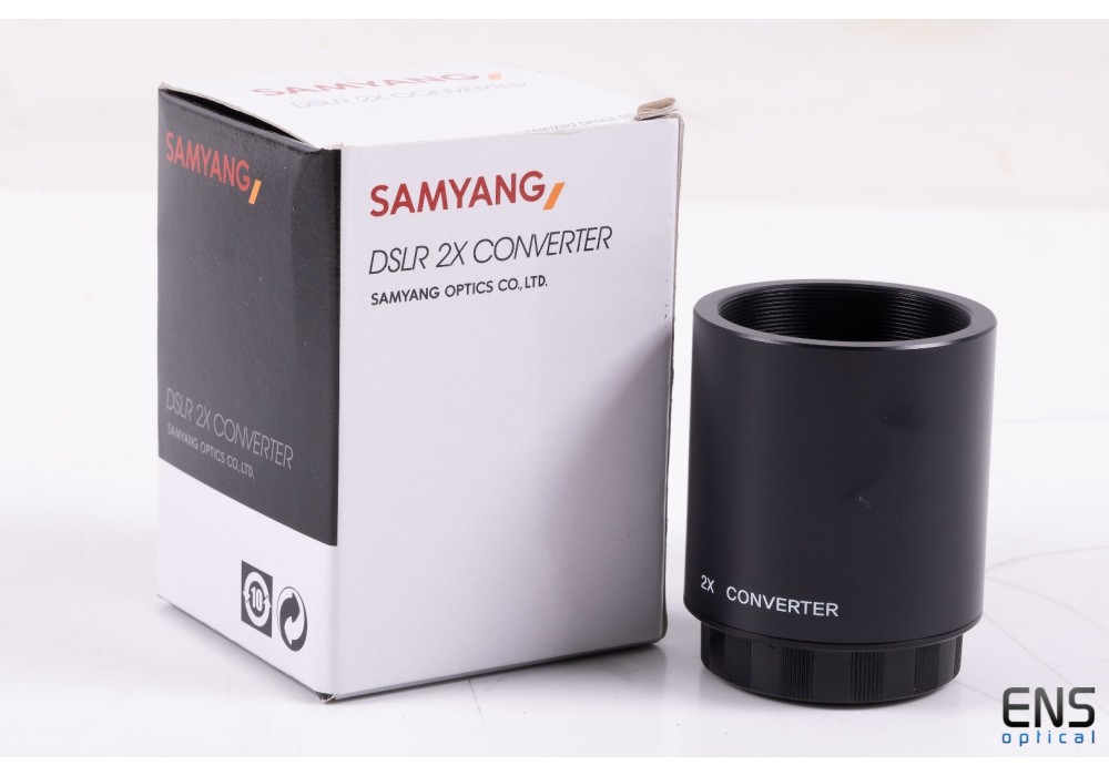 Samyang 2X Teleconverter for Bower, Rokinon, Vivitar, Samyang, 500mm 800mm & 650-1300mm T-Mount Lens