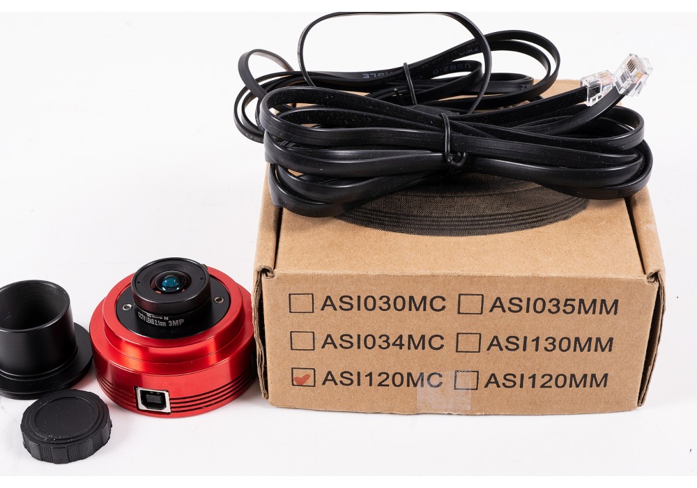 ZWO ASI120MC USB2.0 Colour Camera - 2.1 mm All Sky lens