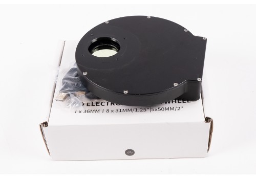 ZWO 7 Position 36mm Filter Wheel MK2 & ZWO LRGBHOS 36mm Filter Set