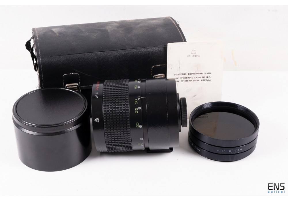 Rubinar 500mm F5.6 Fast Russian Mirror Lens & Case