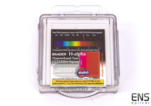 Baader 65mm HA Hydrogen Alpha 7nm Narrowband CCD Imaging Filter NEW - £310 RRP