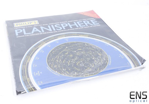 Philip's Planisphere (Latitude 51.5 North) Star Map