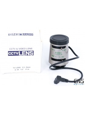 3.3-8mm f1.4 Zoom CCTV Lens  IR 1/3" CS Mount with Iris Focus Control