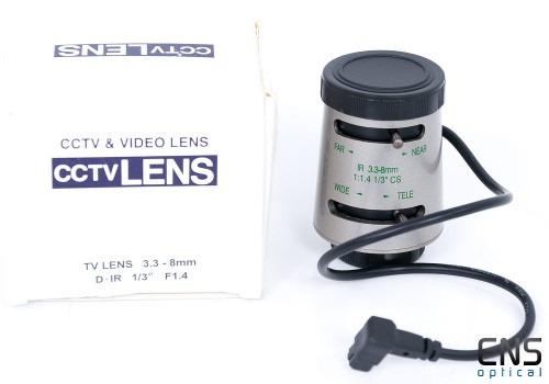 3.3-8mm f1.4 Zoom CCTV Lens  IR 1/3" CS Mount with Iris Focus Control