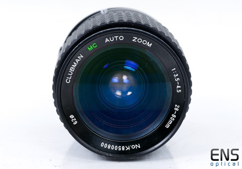 Clubman 28-80mm F/3.5-4.5mm Zoom Lens Canon FD Fit 8500800 - *Read*