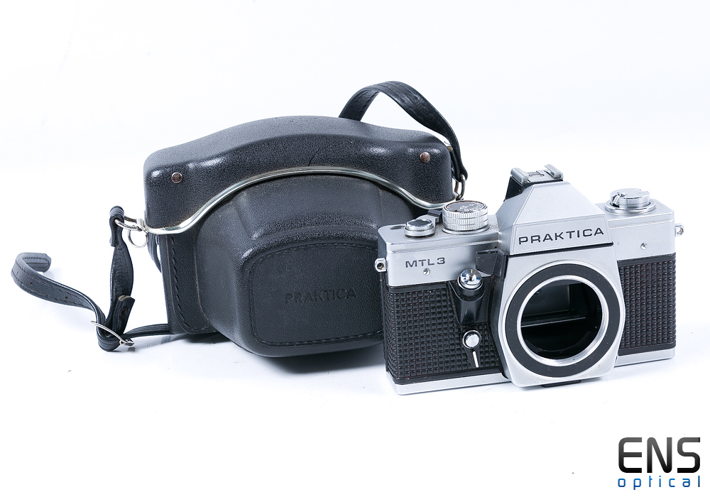 Praktica MTL 3 35mm Film SLR Camera Body Only Silver with Case Praktica MTL 3 35mm Film SLR Camera Body Only Silver with Case