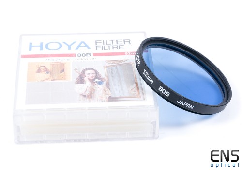 Hoya 52mm 80B Blue Cooling Lens Filter with case/box