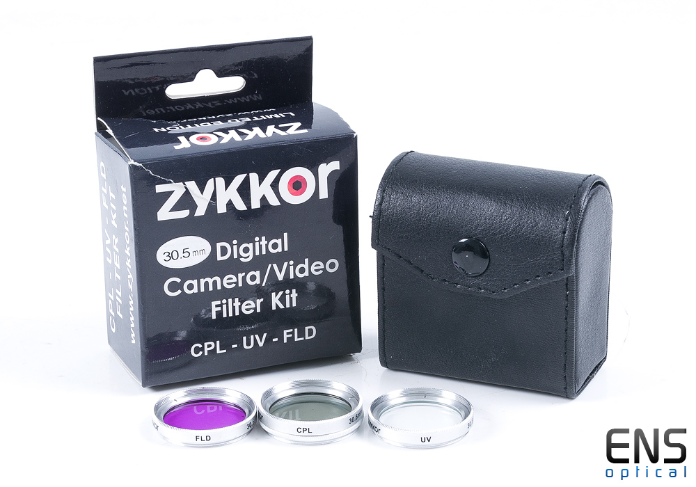 Zykkor Digital Camera/Video Filter Kit - CPL UV FLD with case