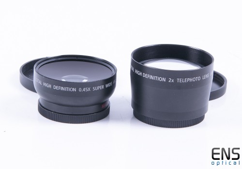 Digital High Definition 0.45x and 2x Lens Set - Wide angle and Telephoto