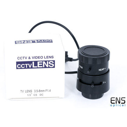 3.5-8mm f1.4 Zoom CCTV Lens IR 1/3" CS Mount with Iris Focus Control