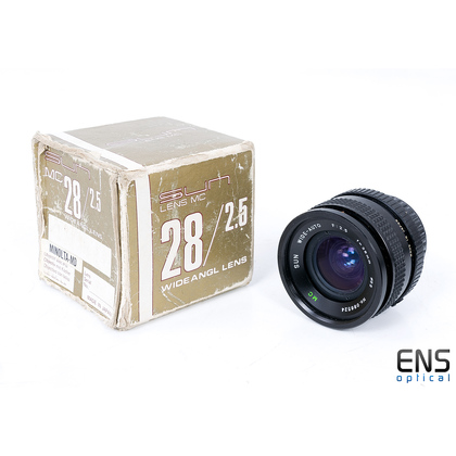 Sun 28mm f/2.5 Fast Wide Angle Lens full working order - Minolta FIT *FUNGUS*