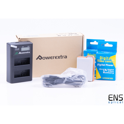 Powerextra Smart Dual USB Charger with LCD for Canon LP-E8 Battery - 600D, 700D