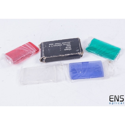 Wide Angle Adaptor & 3 Coloured Flash Filters