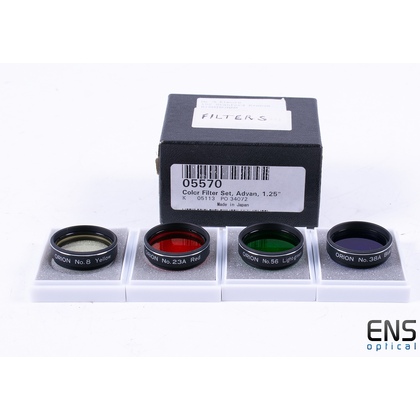 Orion 1.25" Advanced Color Filter Set - #05570 JAPANESE
