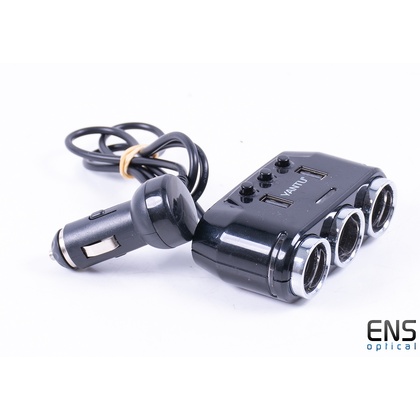 YANTU 12v Cigarette Lighter Adapter 3 Socket with USB
