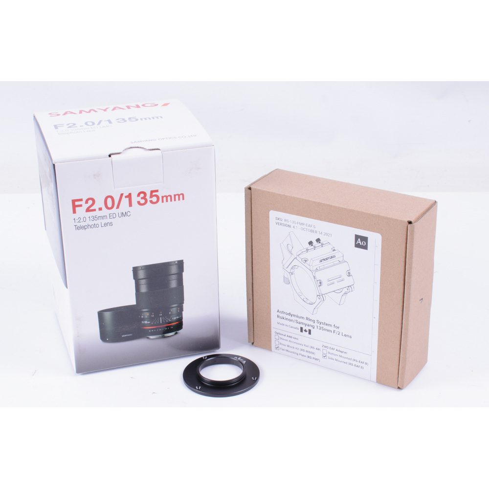 Samyang 135mm F/2 ED Canon Lens Widefeild Rig with M48 adapter