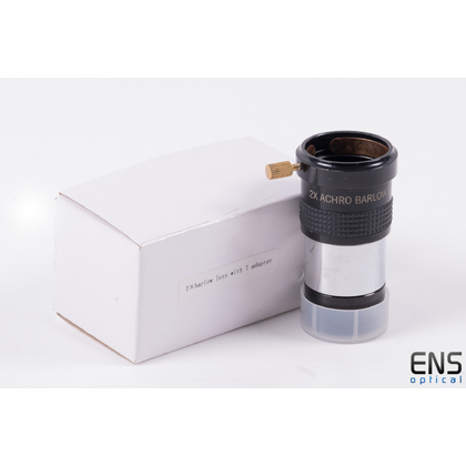 2x 1.25" Achromatic Barlow Lens with Compression Ring