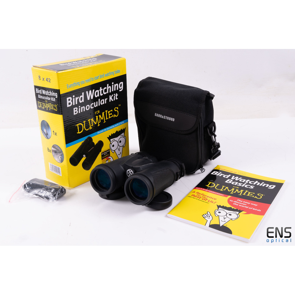 Barr & Stroud Skyline 8x42 Binoculars & Book Birdwatching for Dummies - Open Box