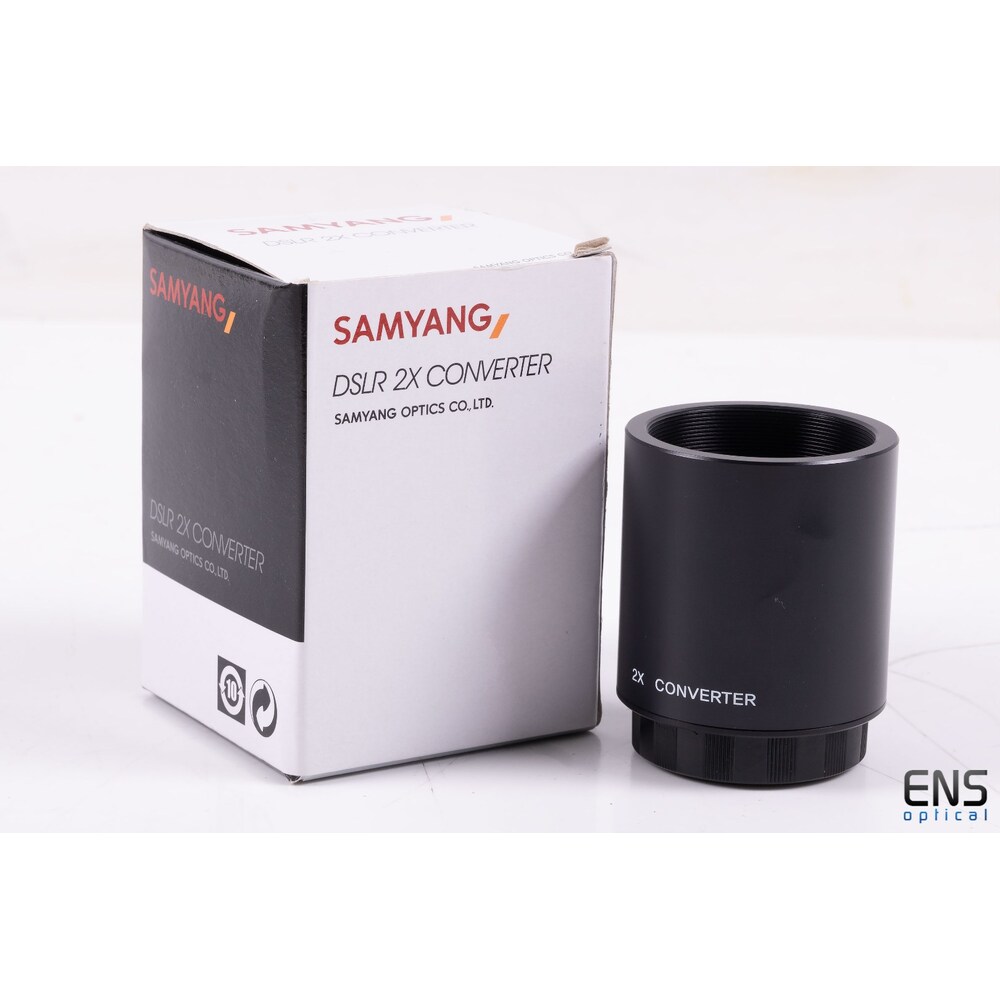 Samyang 2X Teleconverter for Bower, Rokinon, Vivitar, Samyang, 500mm 800mm & 650-1300mm T-Mount Lens