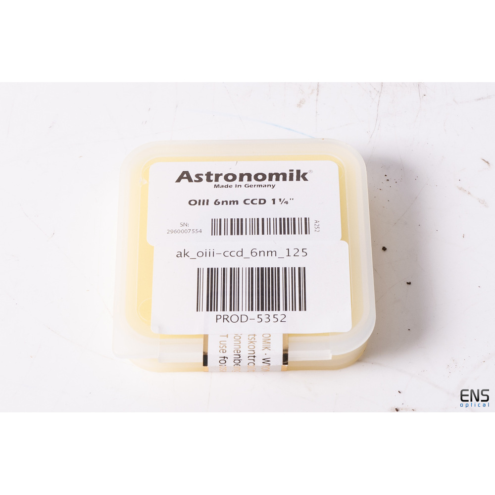 Astronomik 1.25" O3 6nm Narrowband Imaging Filter - Current Version
