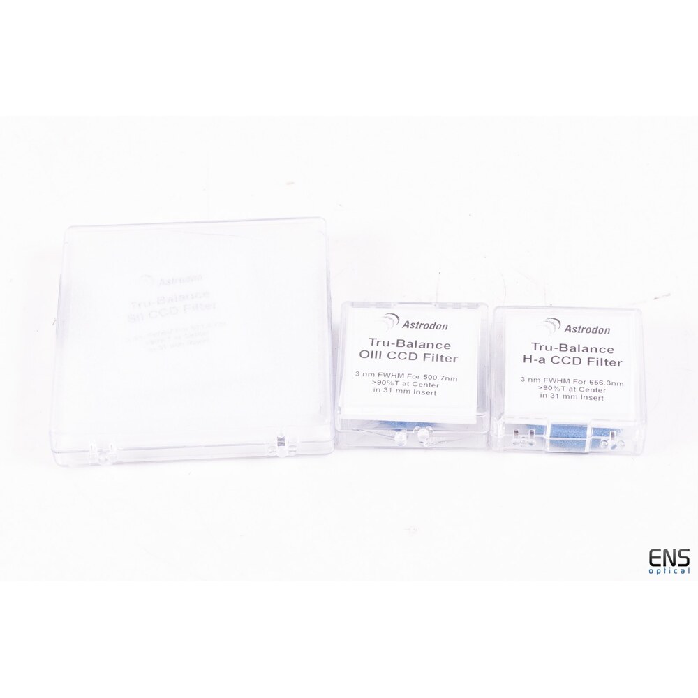 Astrodon 31mm HOS HA OIII SII 3NM Narrowband Imaging Filter Set